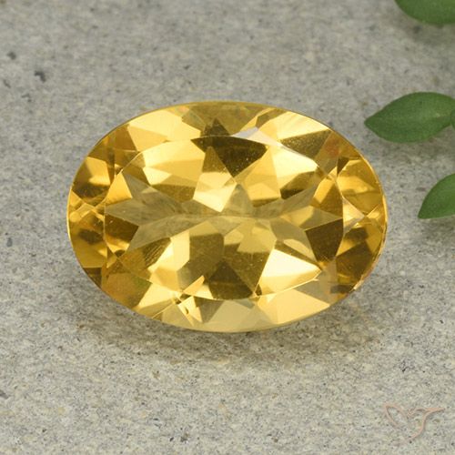 5.43ct 자연스러운 골든 오렌지 황수정, 타원형, VVS-VS