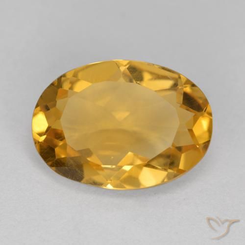4.68ct 자연스러운 딥 골든 오렌지 황수정, 타원형, VVS-VS