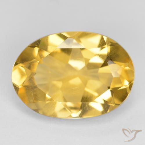 5.16ct 자연스러운 금 황수정, 타원형, VVS-VS