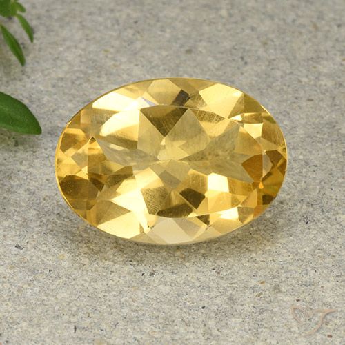 5.00ct 자연스러운 골든 오렌지 황수정, 타원형, VVS-VS
