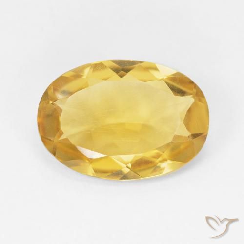 4.37ct 자연스러운 골든 황수정, 타원형, VVS-VS