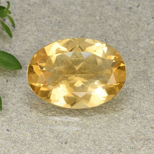 4.41ct 자연스러운 골든 오렌지 황수정, 타원형, VVS-VS