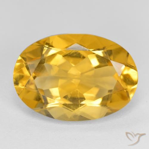 4.83ct 자연스러운 미디엄 골든 황수정, 타원형, VVS-VS