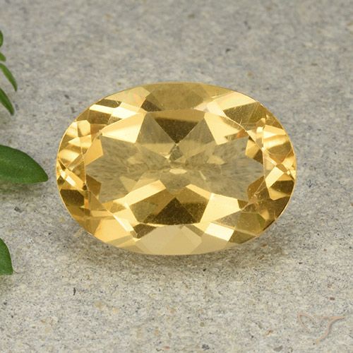 5.52ct 자연스러운 라이트 골든 황수정, 타원형, VVS-VS