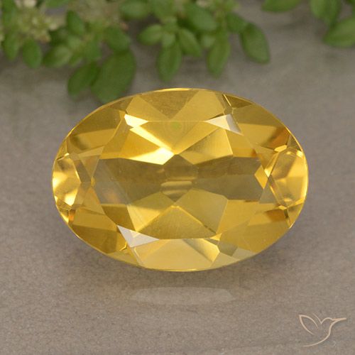5.01ct 자연스러운 골든 오렌지 황수정, 타원형, VVS-VS
