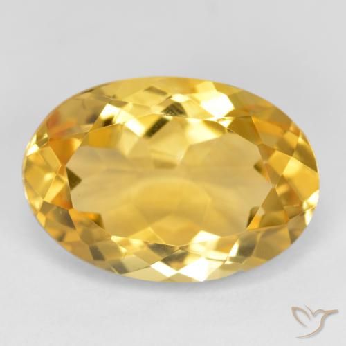 5.30ct 자연스러운 골든 오렌지 황수정, 타원형, VVS