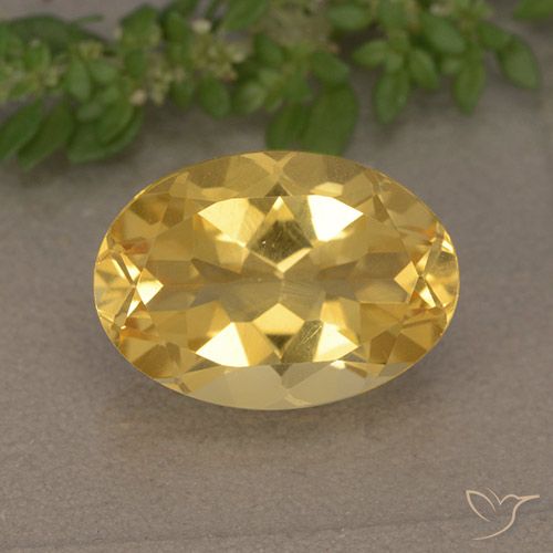 5.46ct 자연스러운 딥 골드 황수정, 타원형, VVS-VS