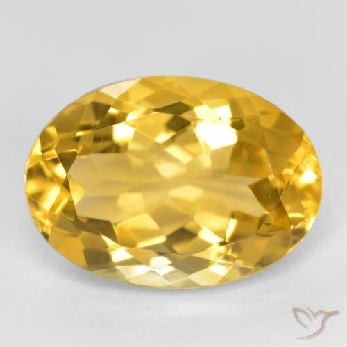 5.37ct 자연스러운 미디엄 골든 황수정, 타원형, VVS