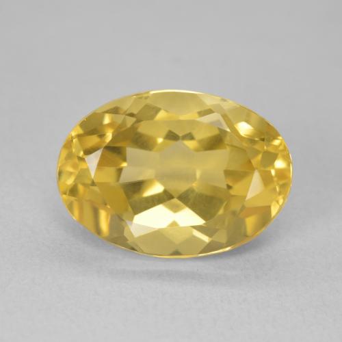 6.51ct 자연스러운 미디엄 골든 황수정, 타원형, VVS