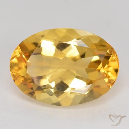 5.42ct 자연스러운 딥 골든 오렌지 황수정, 타원형, VVS