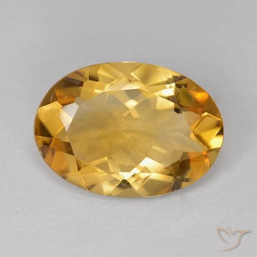 4.19ct 자연스러운 골든 오렌지 황수정, 타원형, VVS-VS