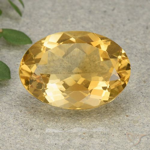5.44ct 자연스러운 미디엄 골든 황수정, 타원형, VVS-VS