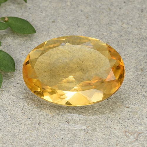 3.95ct 자연스러운 골든 오렌지 황수정, 타원형, VVS-VS