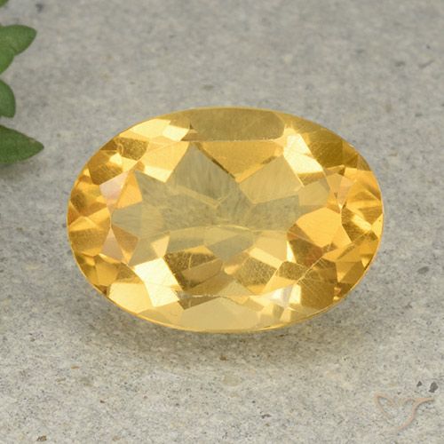 5.20ct 자연스러운 브라이트 골드 황수정, 타원형, VVS-VS