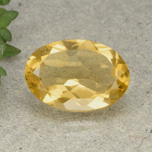 4.38ct 자연스러운 골든 황수정, 타원형, VVS-VS
