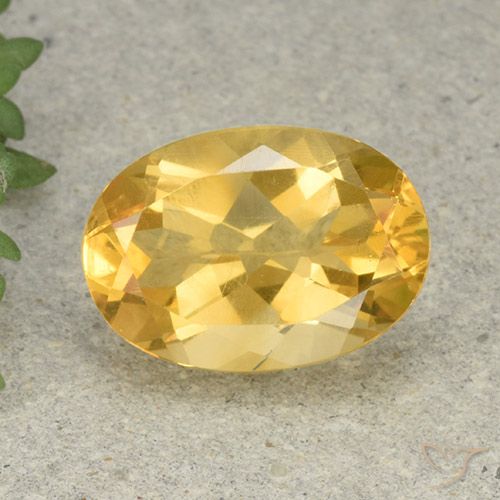 5.55ct 자연스러운 골든 오렌지 황수정, 타원형, VS