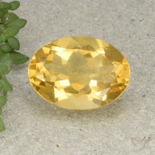 5.55ct 자연스러운 미디엄 골든 황수정, 타원형, VVS-VS