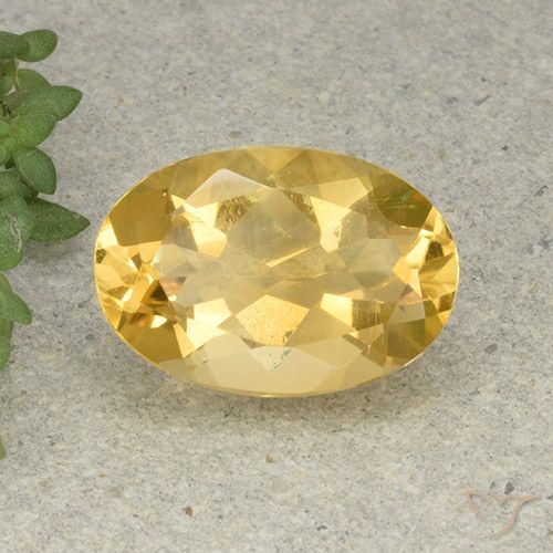 5.08ct 자연스러운 골든 오렌지 황수정, 타원형, VVS-VS