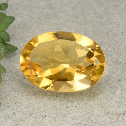 5.21ct 자연스러운 골든 오렌지 황수정, 타원형, VVS-VS