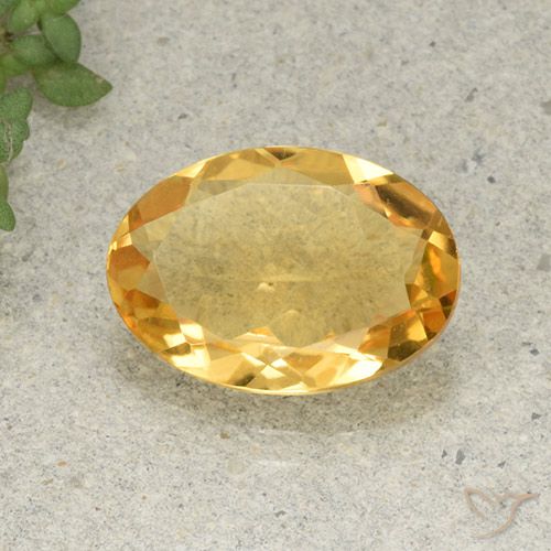 4.27ct 자연스러운 골든 오렌지 황수정, 타원형, VVS-VS