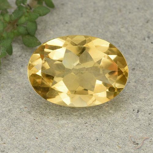 5.38ct 자연스러운 골든 오렌지 황수정, 타원형, VVS-VS