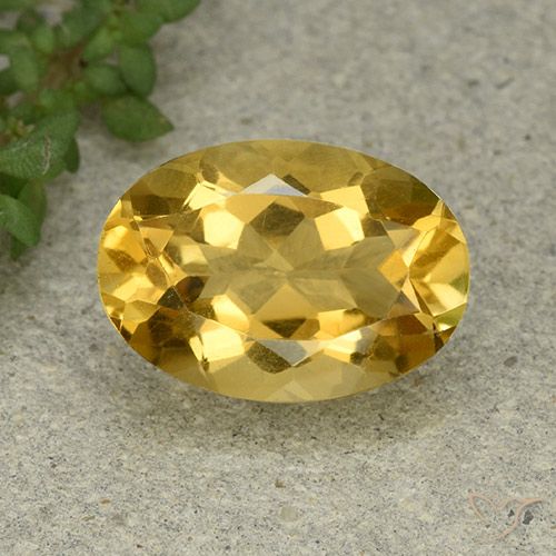 5.59ct 자연스러운 미디엄 골든 황수정, 타원형, VVS-VS