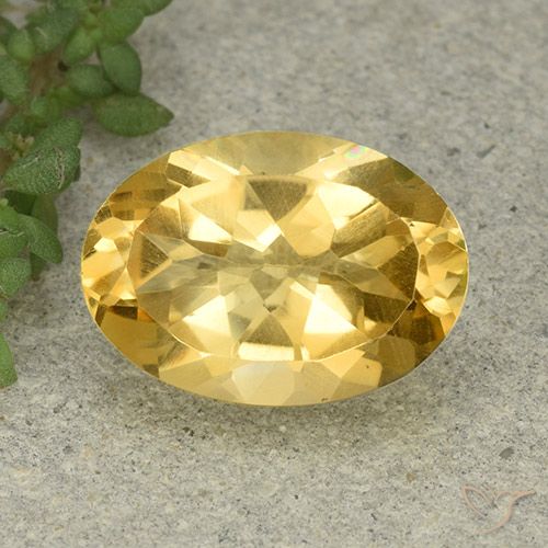 5.41ct 자연스러운 골든 오렌지 황수정, 타원형, VVS-VS