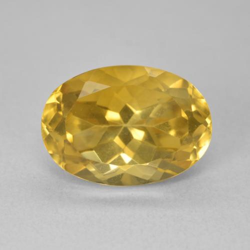 6.48ct 자연스러운 미디엄 골든 황수정, 타원형, VVS-VS