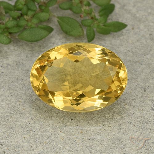 5.49ct 자연스러운 골든 오렌지 황수정, 타원형, VVS-VS