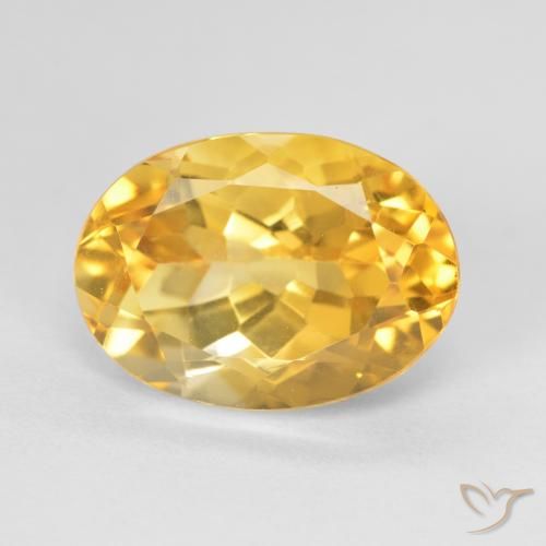 6.40ct 자연스러운 골든 오렌지 황수정, 타원형, VVS-VS