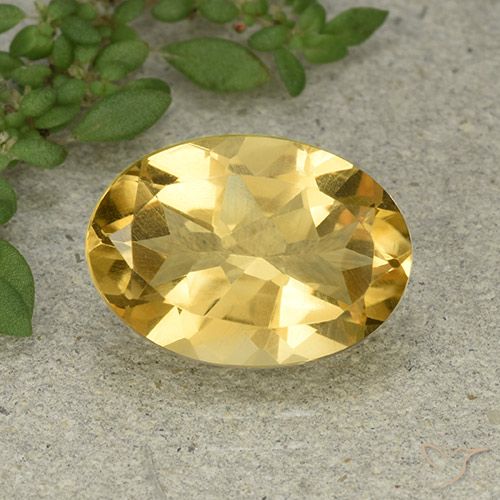 5.32ct 자연스러운 골든 오렌지 황수정, 타원형, VVS-VS