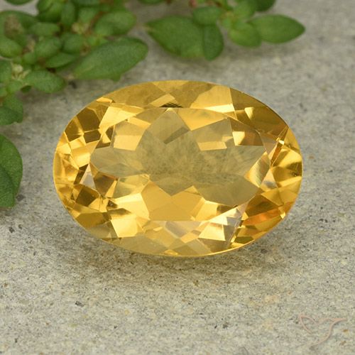 5.73ct 자연스러운 미디엄 골든 황수정, 타원형, VVS
