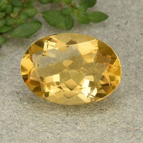 4.83ct 자연스러운 미디엄 골든 황수정, 타원형, VVS
