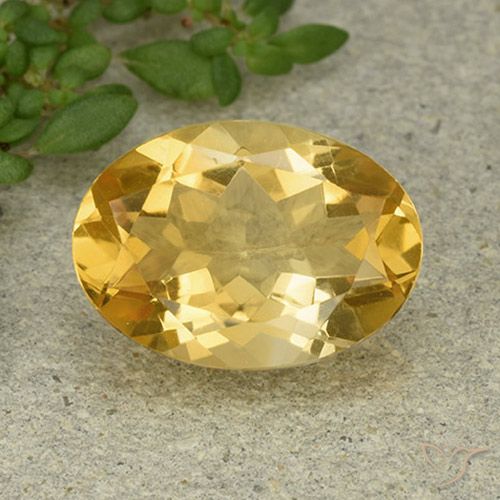 5.13ct 자연스러운 골든 오렌지 황수정, 타원형, VVS