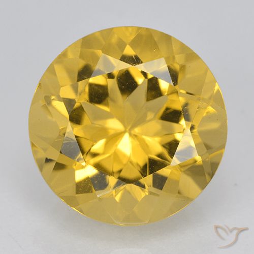 5.59ct 자연스러운 미디엄 골든 황수정, 둥근, VVS