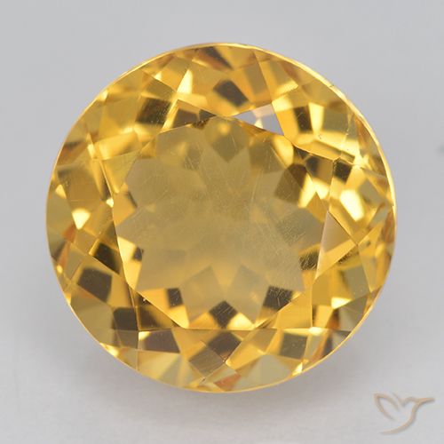 6.28ct 자연스러운 골든 황수정, 둥근, VVS