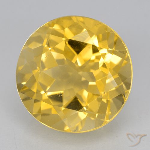 6.20ct 자연스러운 골든 황수정, 둥근, VVS