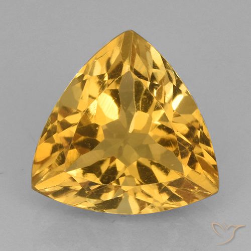 2.18ct 자연스러운 딥 골든 오렌지 황수정, 일조, VVS