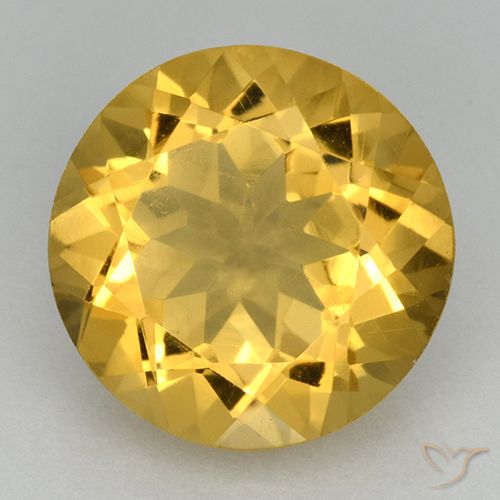 5.42ct 자연스러운 미디엄 골든 황수정, 둥근, VVS