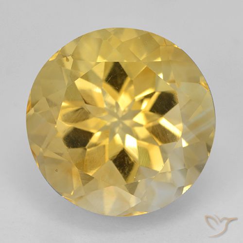 5.93ct 자연스러운 골든 황수정, 둥근, VVS-VS