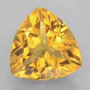 3.64캐럿 천연 미디엄 골드 시트린, 트릴리언, 10.9×10.8 mm, VVS