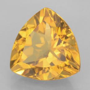 3.64캐럿 천연 미디엄 골드 시트린, 트릴리언, 10.9×10.8 mm, VVS