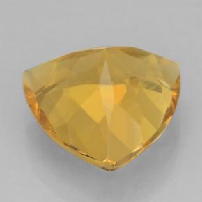 3.64캐럿 천연 미디엄 골드 시트린, 트릴리언, 10.9×10.8 mm, VVS