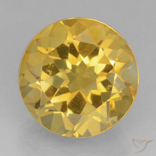 5.91ct 자연스러운 골든 황수정, 둥근, VVS