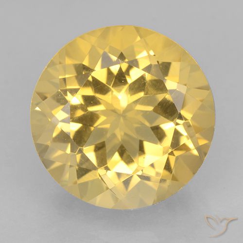 6.32ct 자연스러운 골든 황수정, 둥근, VVS