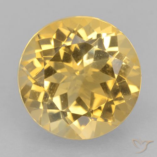 5.99ct 자연스러운 브라이트 골드 황수정, 둥근, VVS