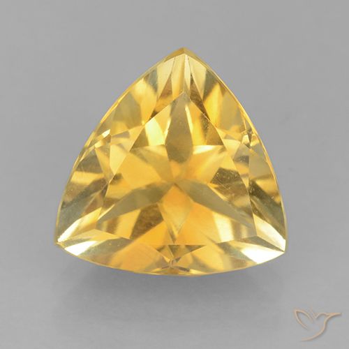 2.12ct 자연스러운 미디엄 골드 황수정, 일조, VVS