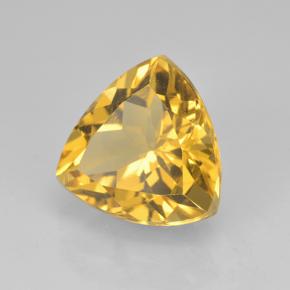 2.23캐럿 천연 딥 골드 시트린, 트릴리언, 9.1×8.9 mm, VVS