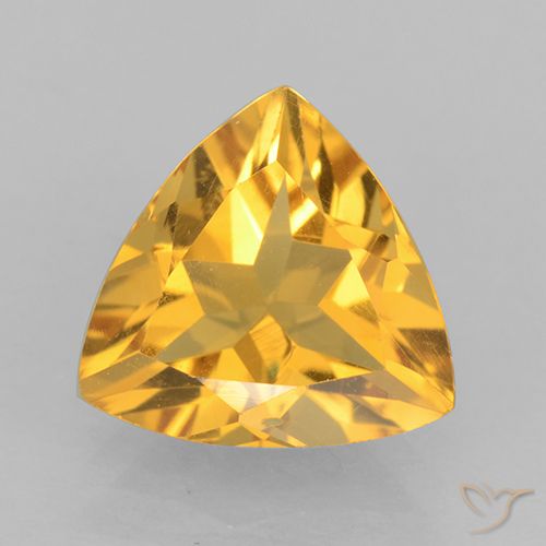 2.03ct 자연스러운 골든 오렌지 황수정, 일조, VVS