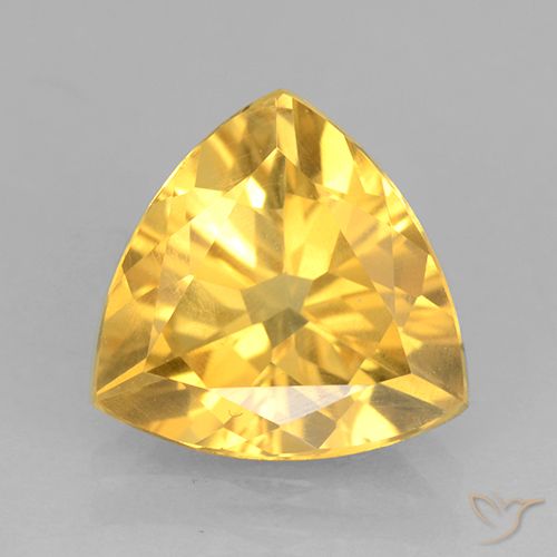 1.74ct 자연스러운 미디엄 골드 황수정, 일조, VVS